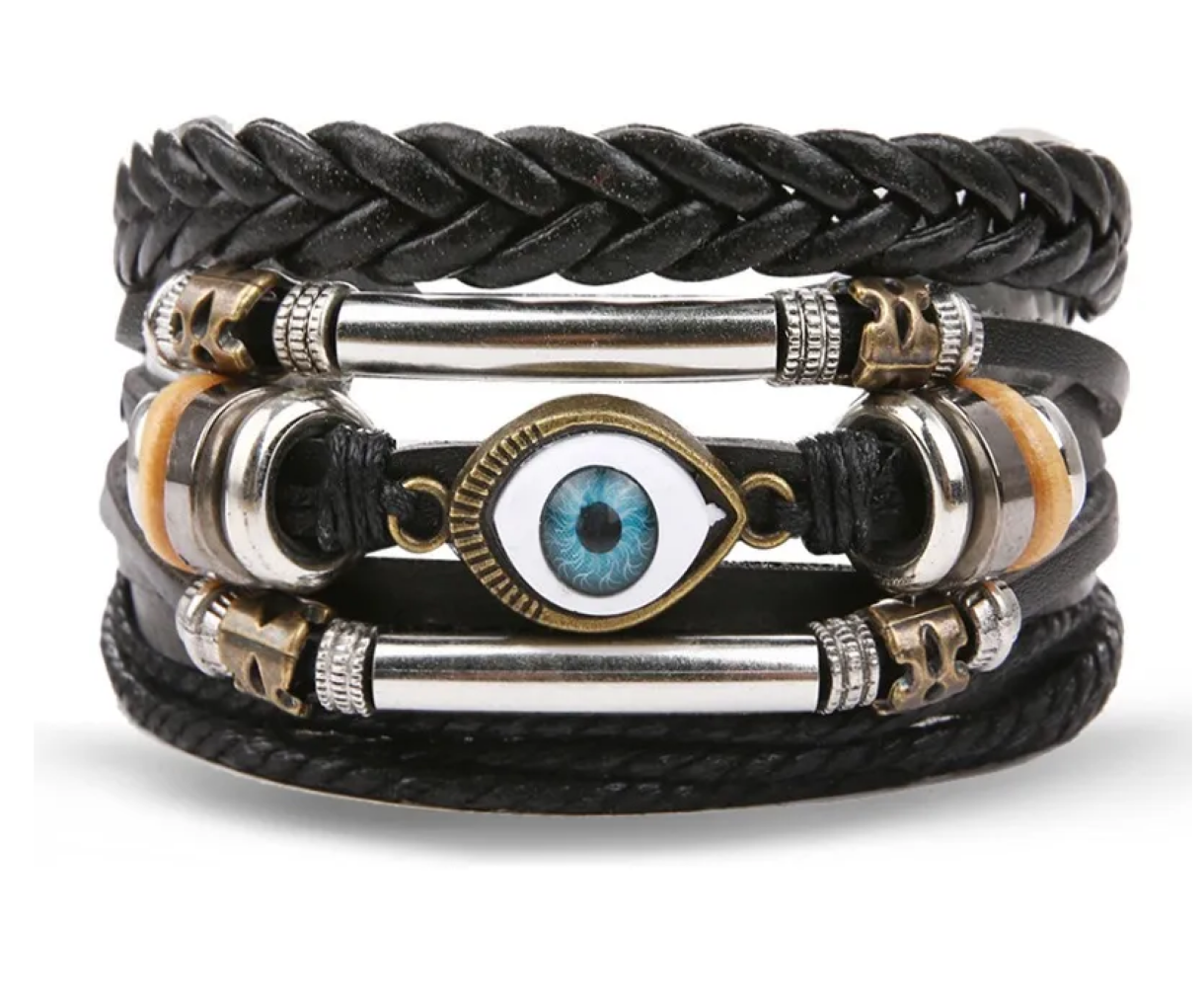 Foto 6 pulgar | ''pulsera Ajustable Vintage Cuero Brazalete Multicapa kit 26pc ''