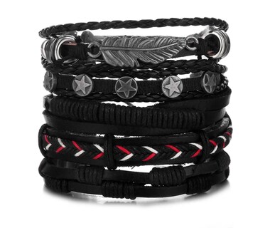 Foto 3 | ''pulsera Ajustable Vintage Cuero Brazalete Multicapa kit 26pc ''