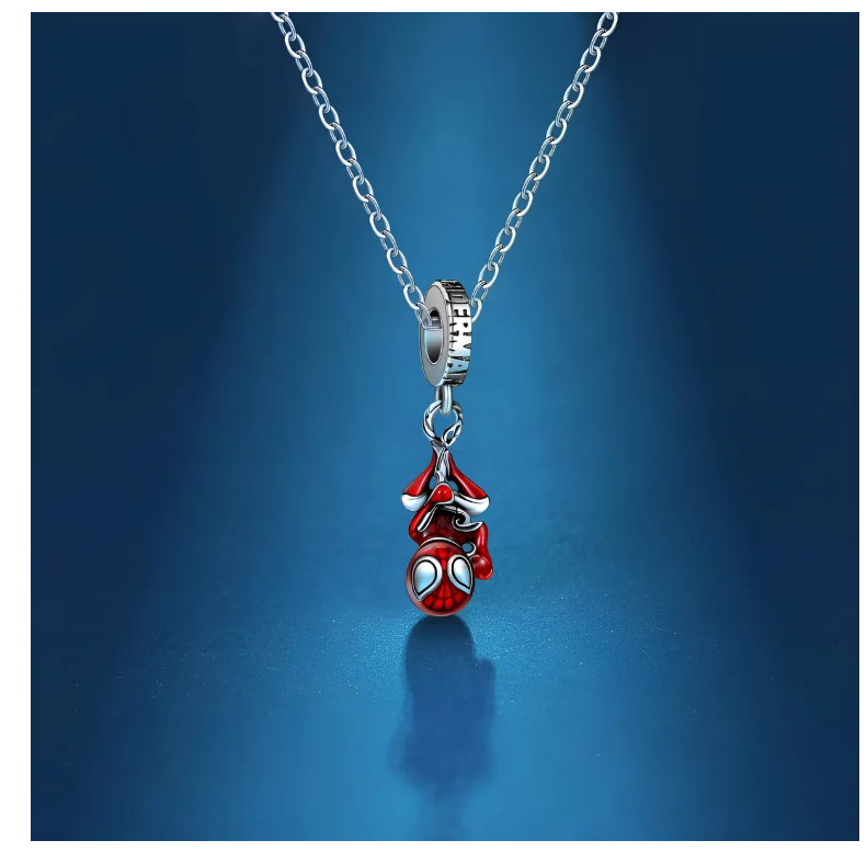 Foto 4 | Collar 925 En Plata Con Dije Los Vengadores Spiderman Red