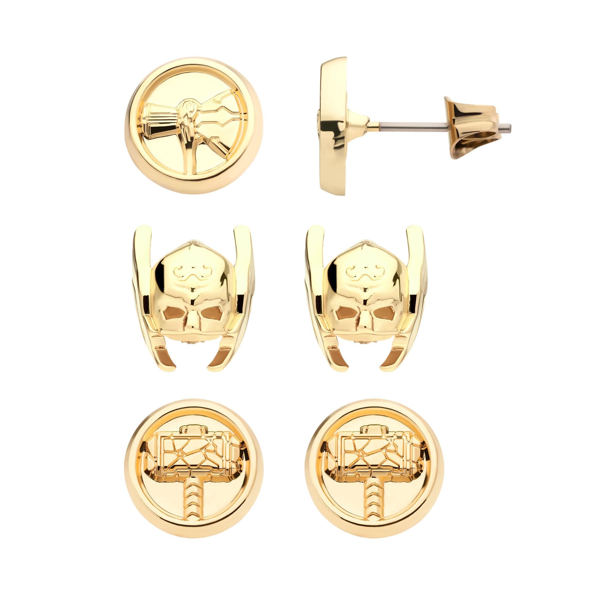 Foto 1 | Set De Pendientes Marvel Thor: Love And Thunder De 3 Piezas - Venta Internacional.