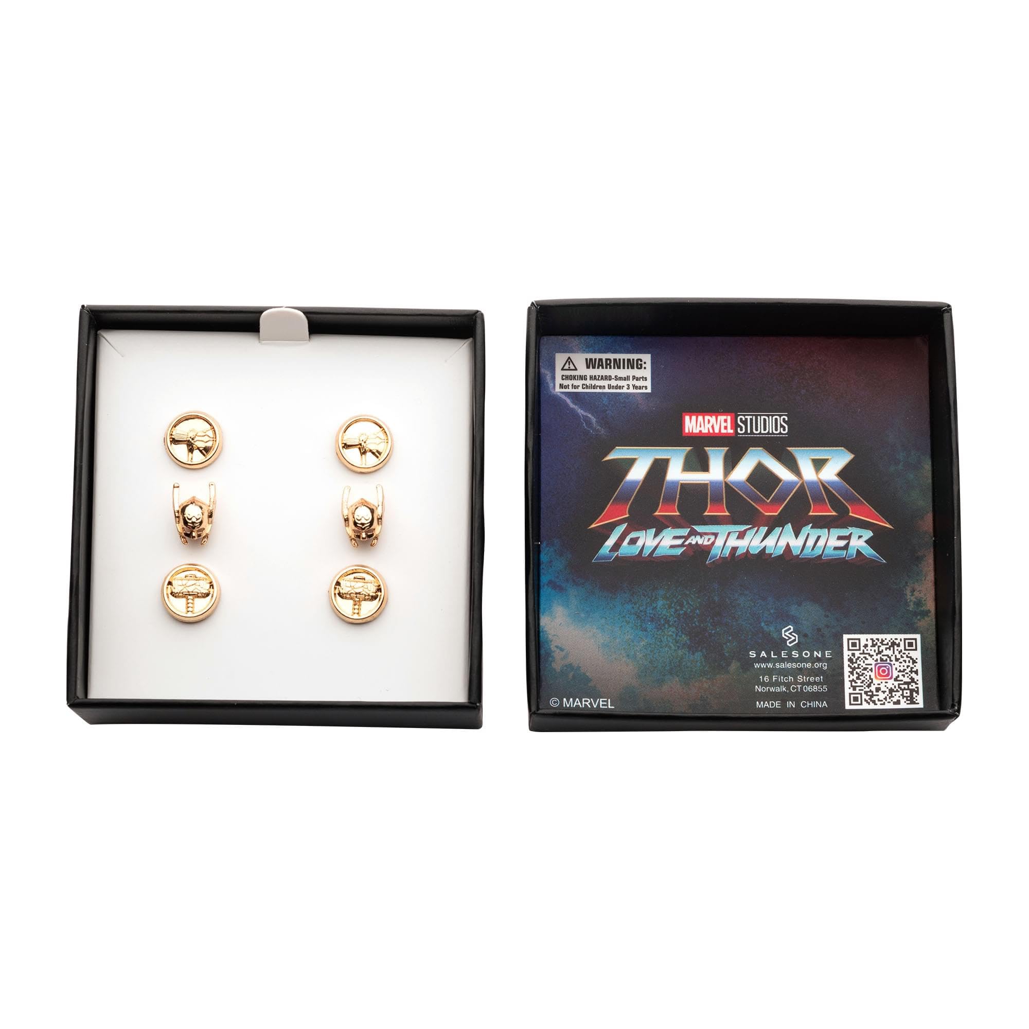Foto 3 pulgar | Set De Pendientes Marvel Thor: Love And Thunder De 3 Piezas - Venta Internacional.