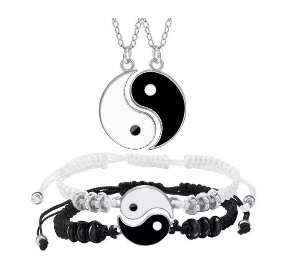 Pulseras con Collar Wünd Yin Yang 4 Piezas