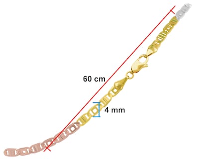 Foto 5 | Cadena Valentina Horoz Ch49 60 cm Chapa 18k Florentina