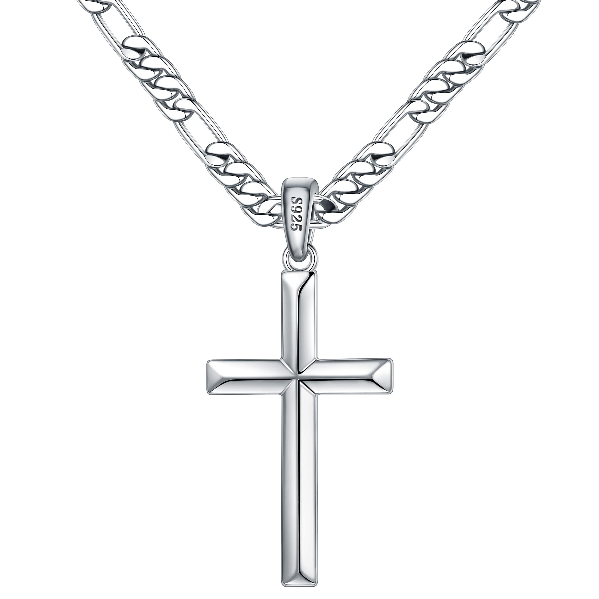 Foto 2 pulgar | Collar Ursteel Silver Cross Para Hombre En Plata De Ley 925 - Venta Internacional.