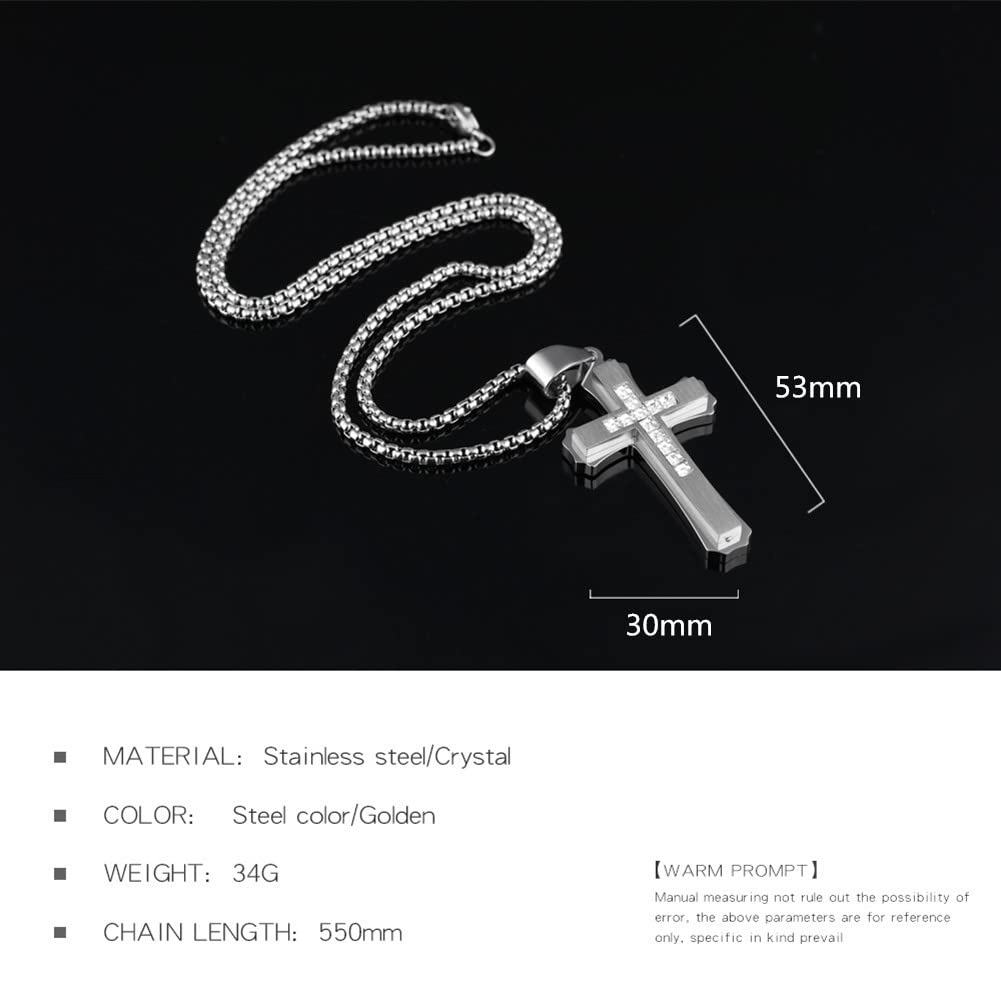 Foto 4 pulgar | Colgante Olevs Con Forma De Cruz De Plata Y Diamante Para Mujer/hombre - Venta Internacional.
