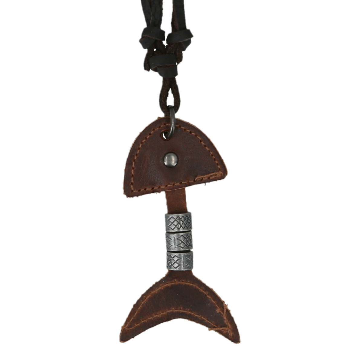 Foto 2 | 2 Collares  Pez Hilo Y Cuero Hombre/mujer