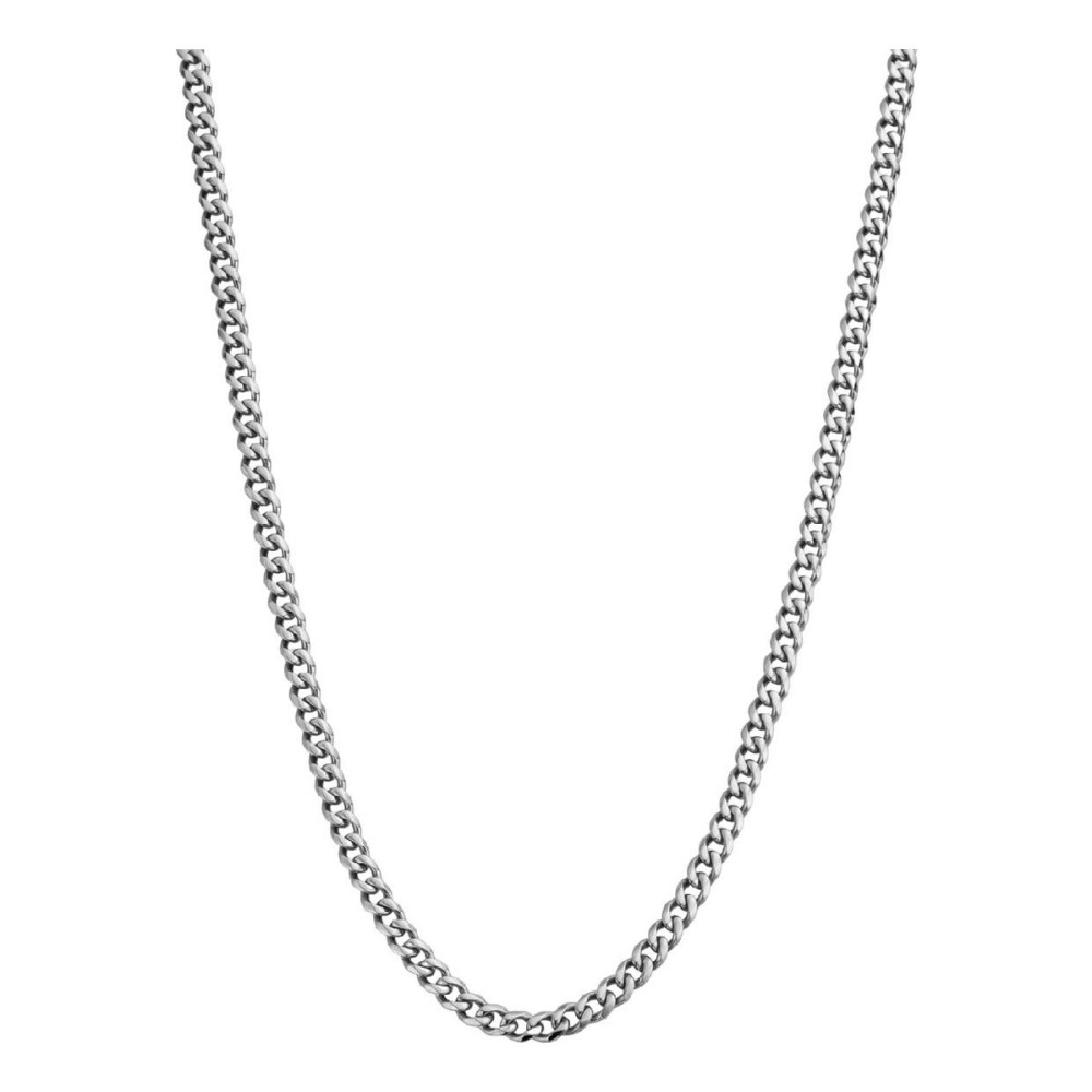 Foto 1 | Collar Cruze Cadena Cubana Color Plata Hipoalergénico Inox