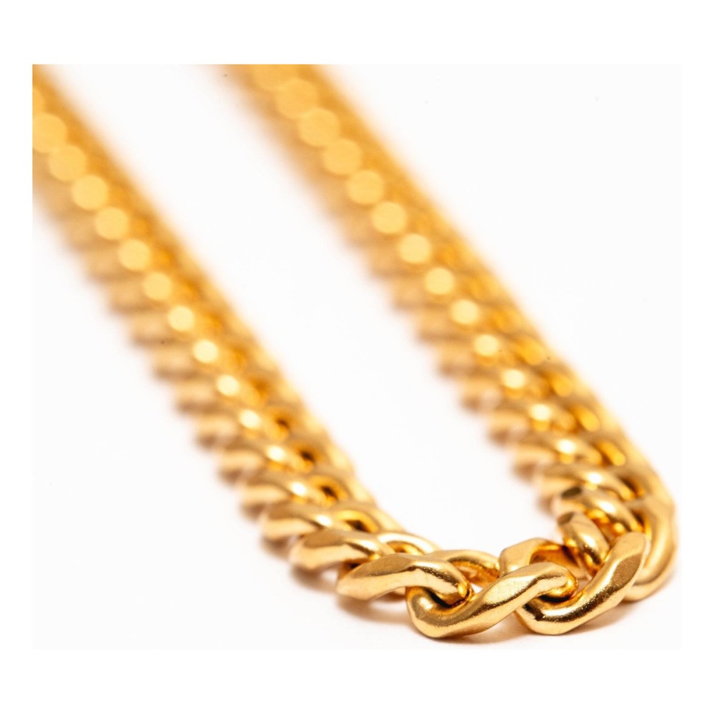 Foto 5 pulgar | Collar Cruze Cadena Cubana Color Dorado Baño De Oro