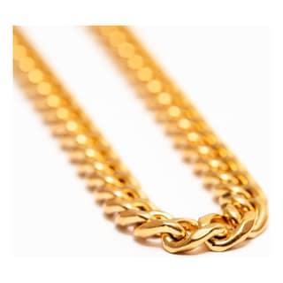Foto 4 | Collar Cruze Cadena Cubana Color Dorado Baño De Oro