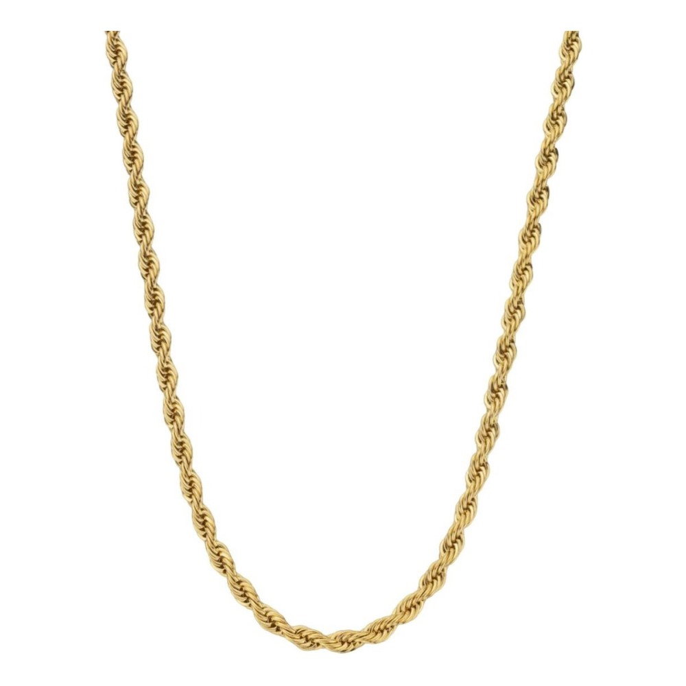 Foto 1 | Collar Cruze Cadena De Cuerda Color Dorado Baño De Oro