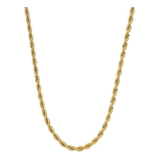 Foto 1 | Collar Cruze Cadena De Cuerda Color Dorado Baño De Oro