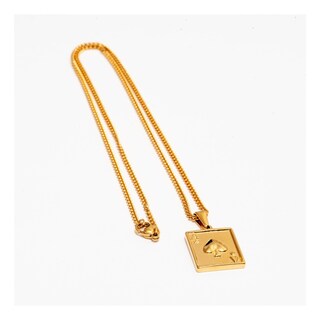 Foto 2 | Collar Cruze Dije Carta Color Dorado Baño De Oro