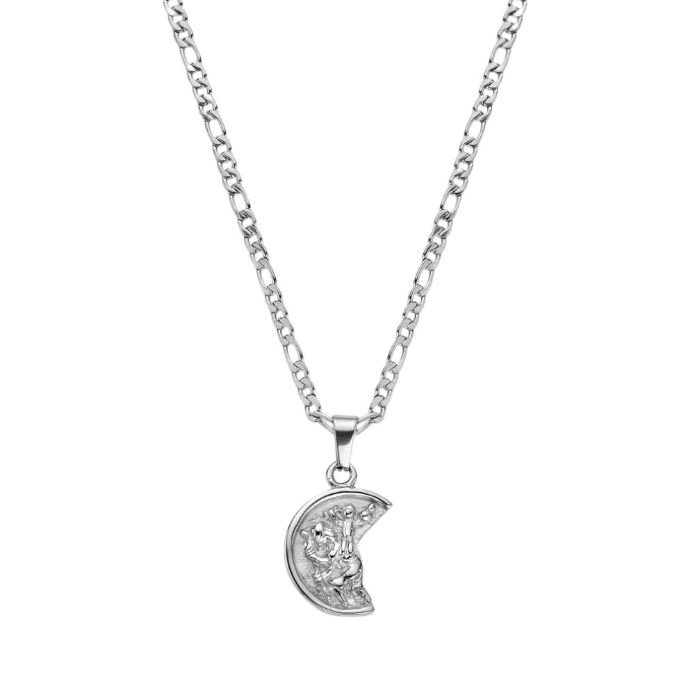 Collar Cruze Dije Stchristoper Color Plata Hipoalergénico Inox