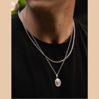 Foto 2 | Collar Cruze Dije Medusa Color Plata Hipoalergénico Inox