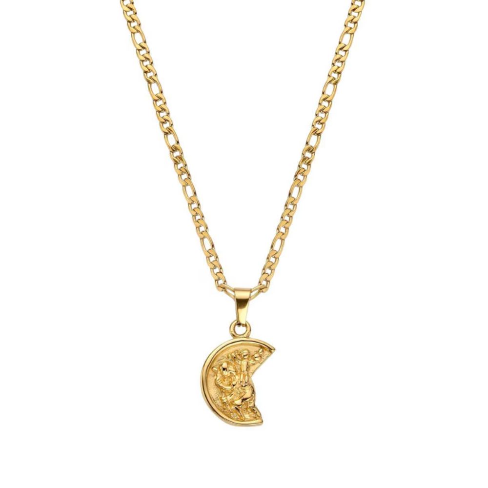 Collar Cruze Dije Stchristopher Color Dorado Baño De Oro