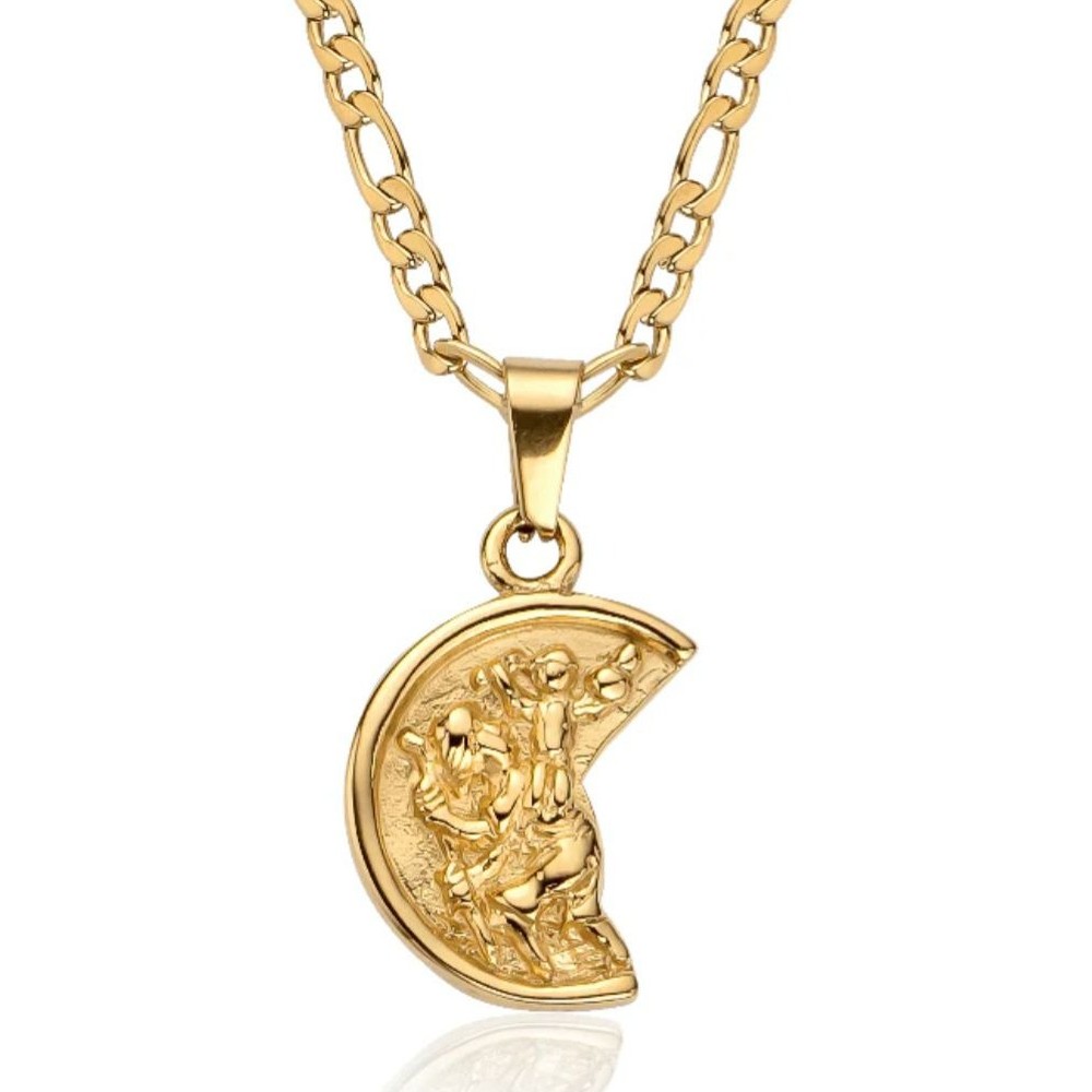 Foto 3 pulgar | Collar Cruze Dije Stchristopher Color Dorado Baño De Oro