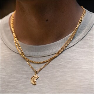 Foto 4 | Collar Cruze Dije Stchristopher Color Dorado Baño De Oro