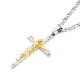 Foto 2 | Collar West Coast Jewelry Con Forma De Cruz Crucifijo Para Hombre - Venta Internacional.