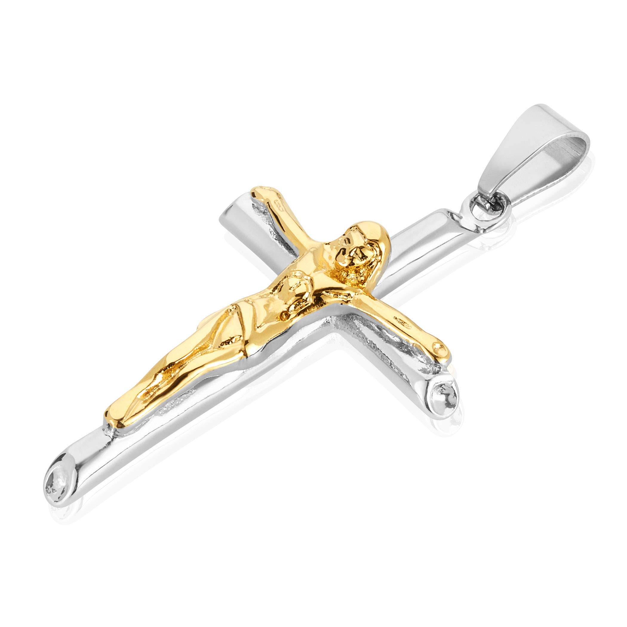 Foto 4 pulgar | Collar West Coast Jewelry Con Forma De Cruz Crucifijo Para Hombre - Venta Internacional.