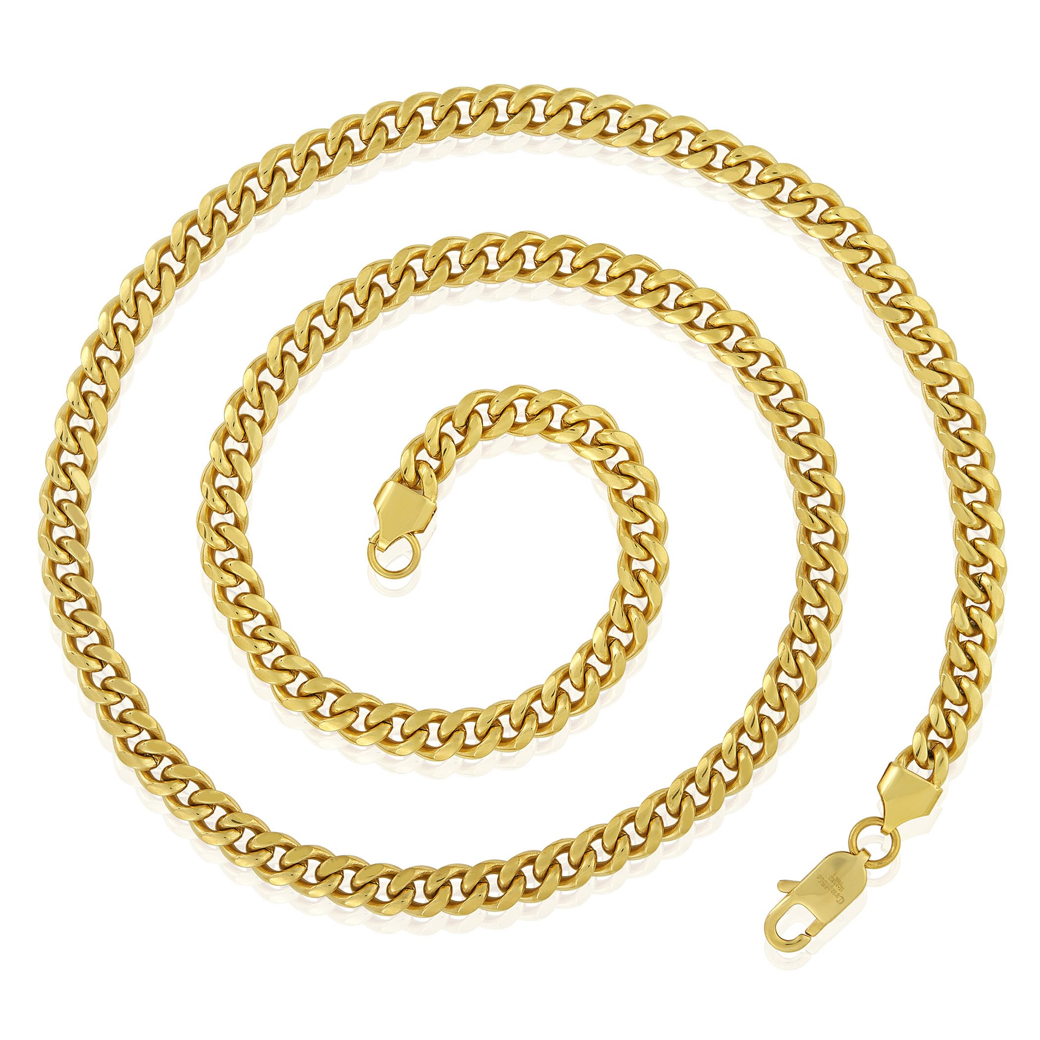 Foto 4 pulgar | Collar West Coast Jewelry Crucible Para Hombre, Acero Chapado En Oro - Venta Internacional.