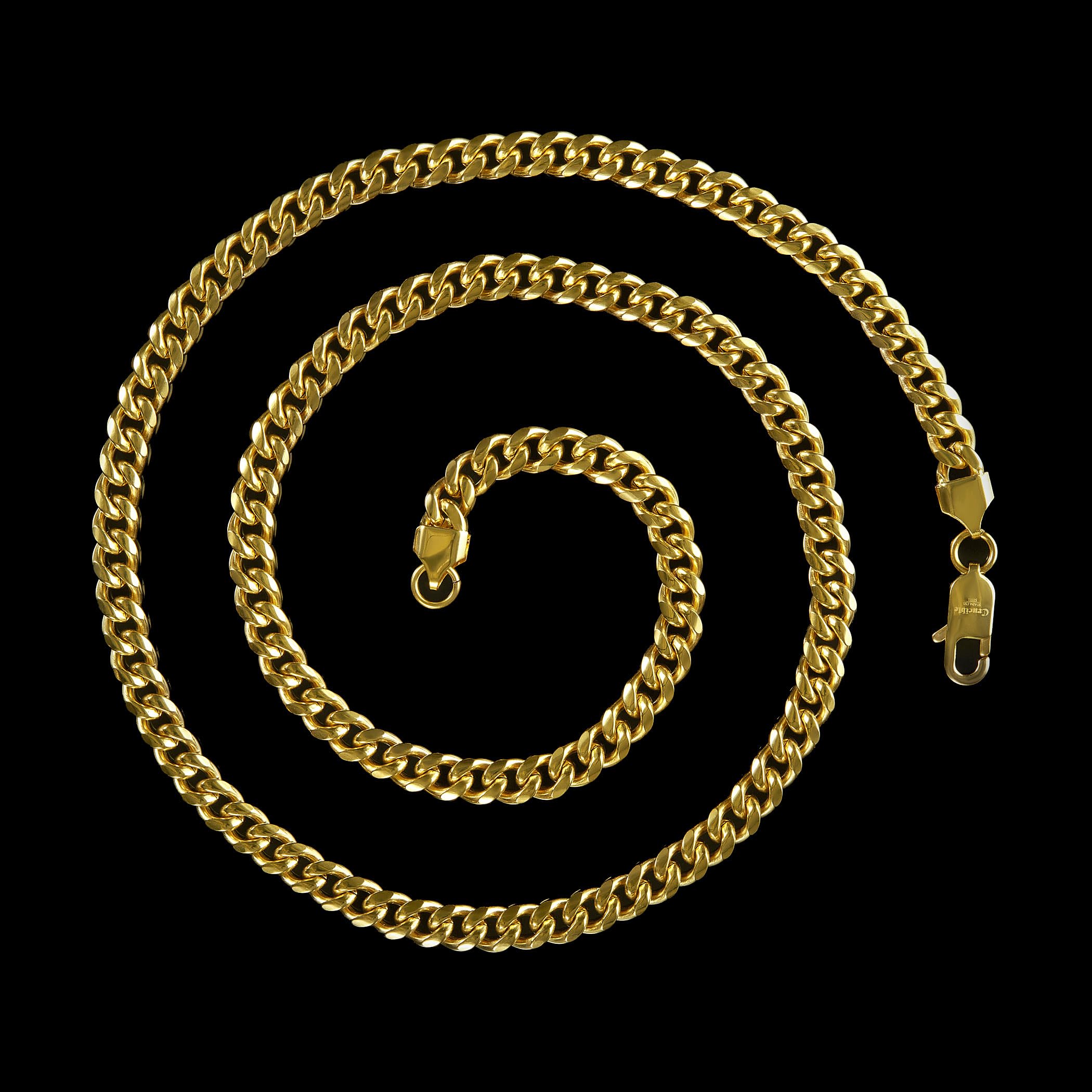 Foto 6 pulgar | Collar West Coast Jewelry Crucible Para Hombre, Acero Chapado En Oro - Venta Internacional.