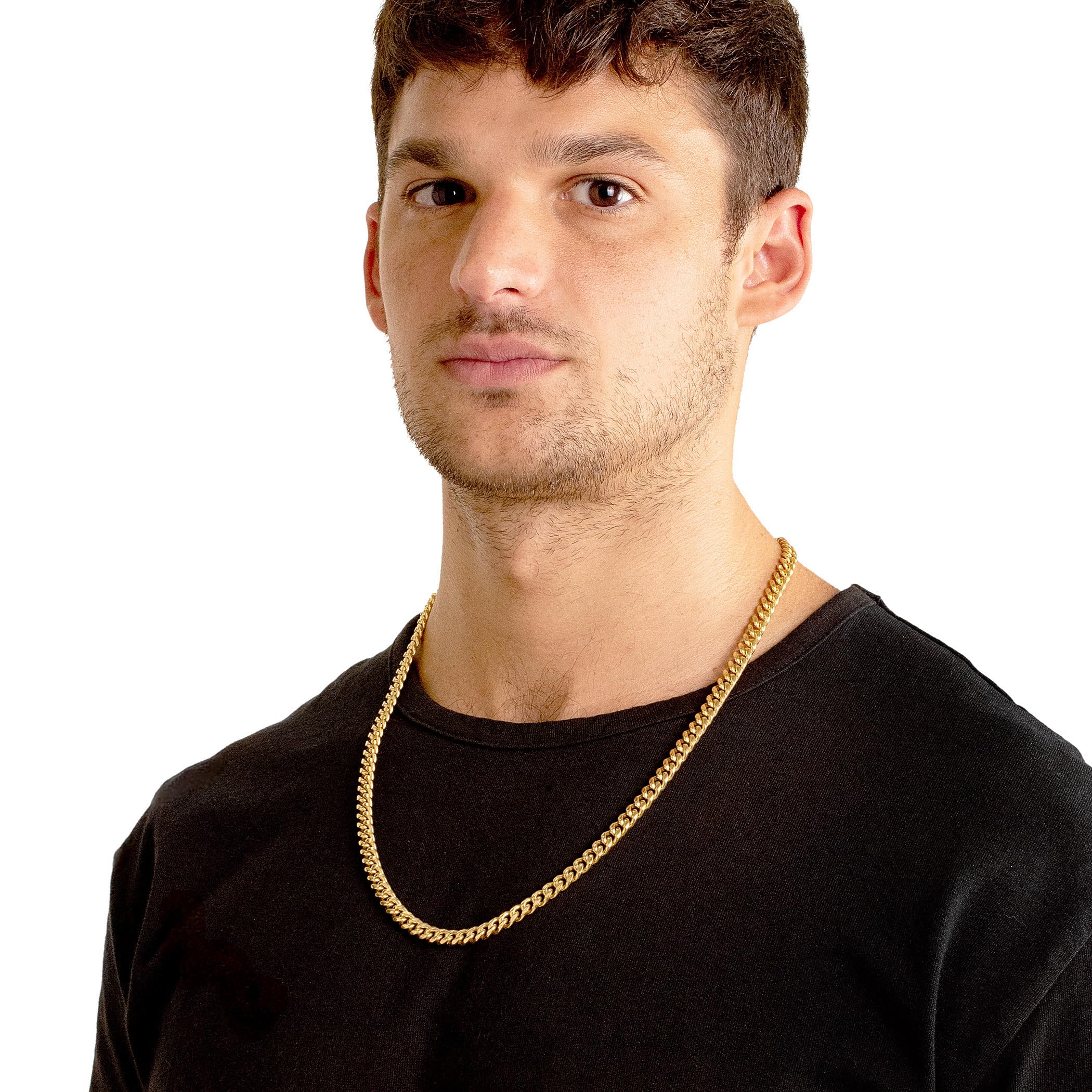 Foto 7 | Collar West Coast Jewelry Crucible Para Hombre, Acero Chapado En Oro - Venta Internacional.