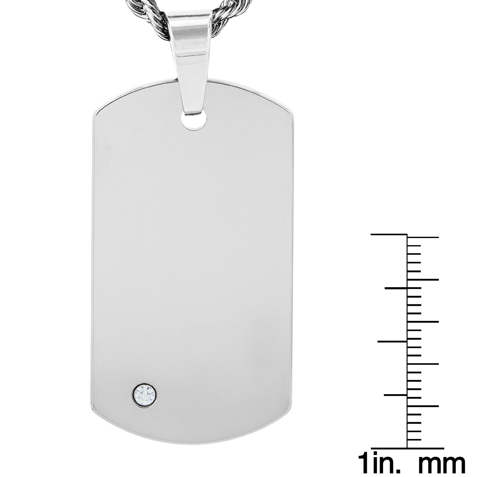 Foto 4 pulgar | Collar West Coast Jewelry De Carburo De Tungsteno Con Circonita Cúbica - Venta Internacional.