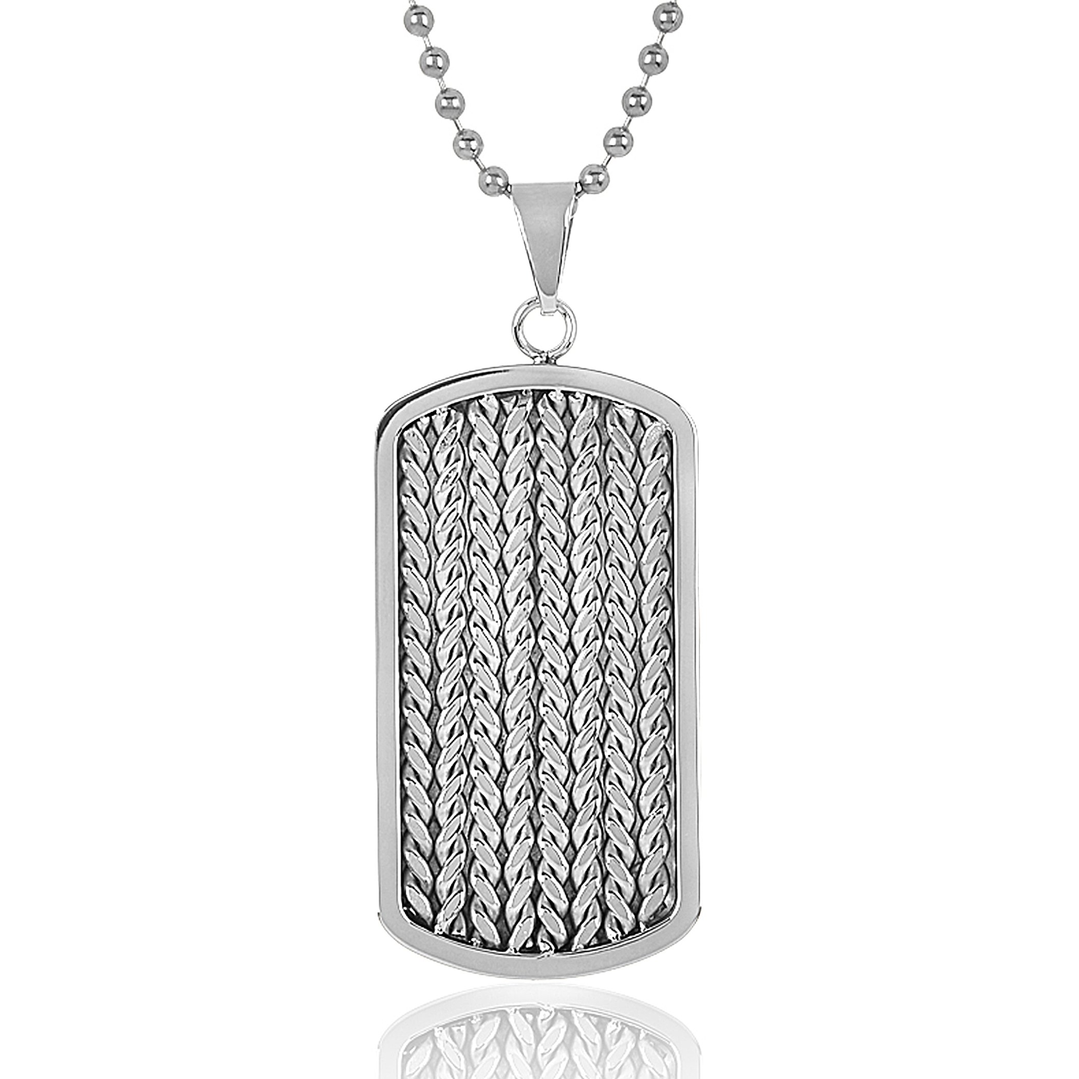 Foto 2 pulgar | Collar West Coast Jewelry Con Placa De Identificación De Acero Inoxidable Para Hombre - Venta Internacional.
