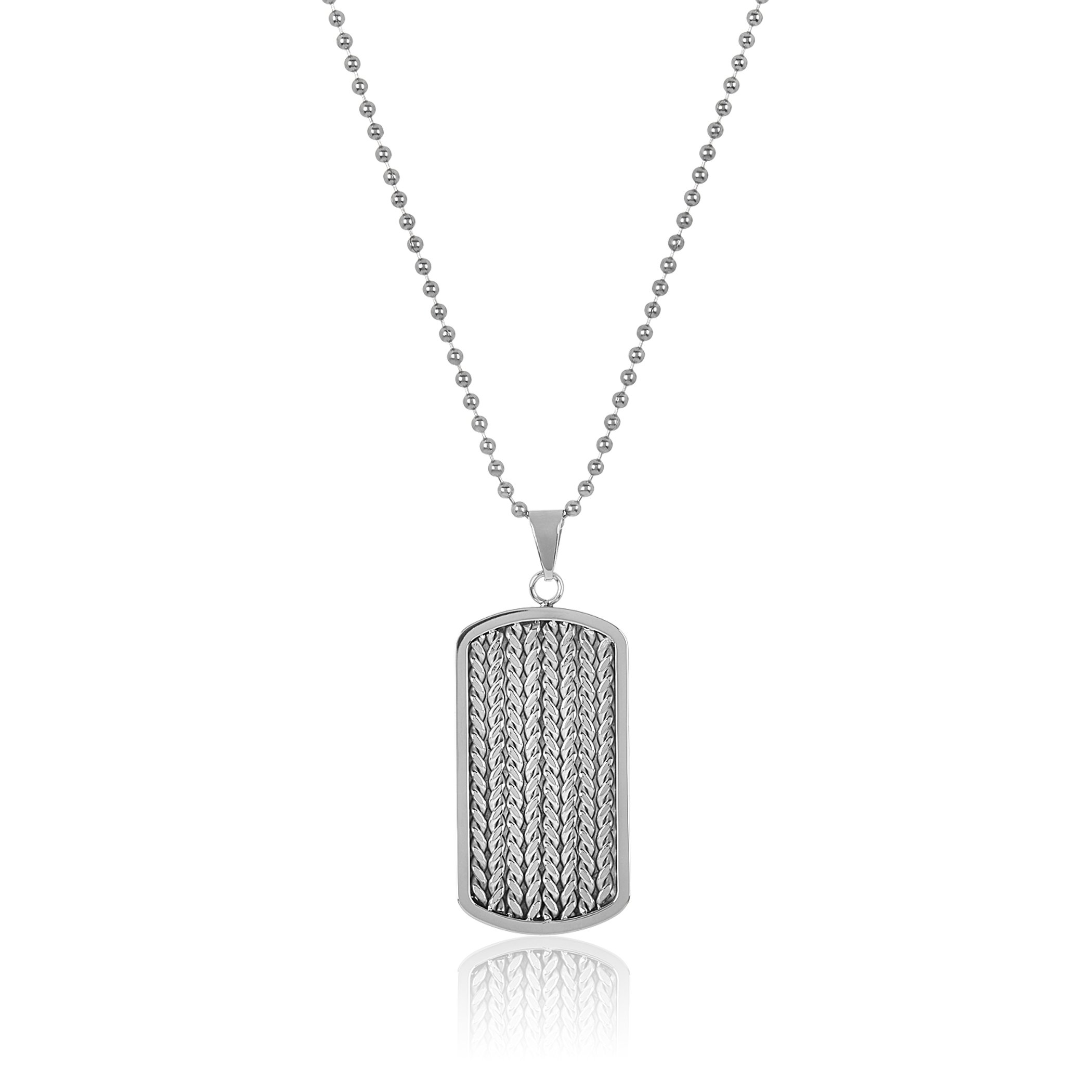 Foto 3 | Collar West Coast Jewelry Con Placa De Identificación De Acero Inoxidable Para Hombre - Venta Internacional.