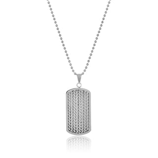 Foto 3 | Collar West Coast Jewelry Con Placa De Identificación De Acero Inoxidable Para Hombre - Venta Internacional.