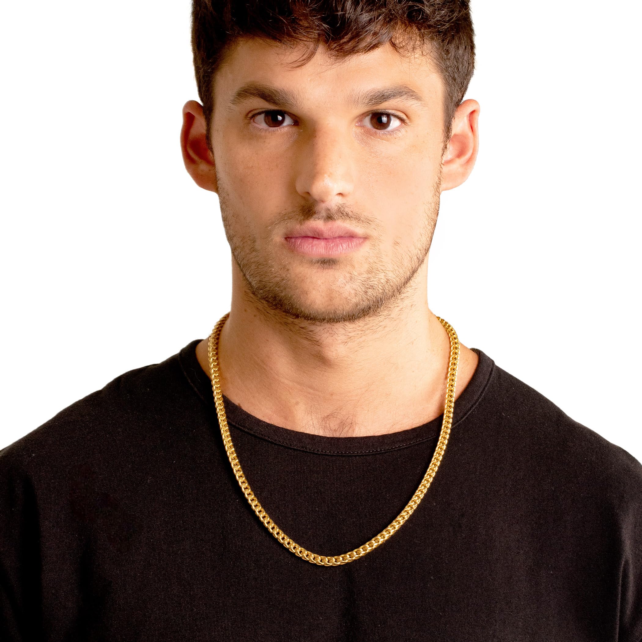 Foto 7 pulgar | Collar West Coast Jewelry Crucible Para Hombre, Cadena Franco De 24 Pulgadas - Venta Internacional.