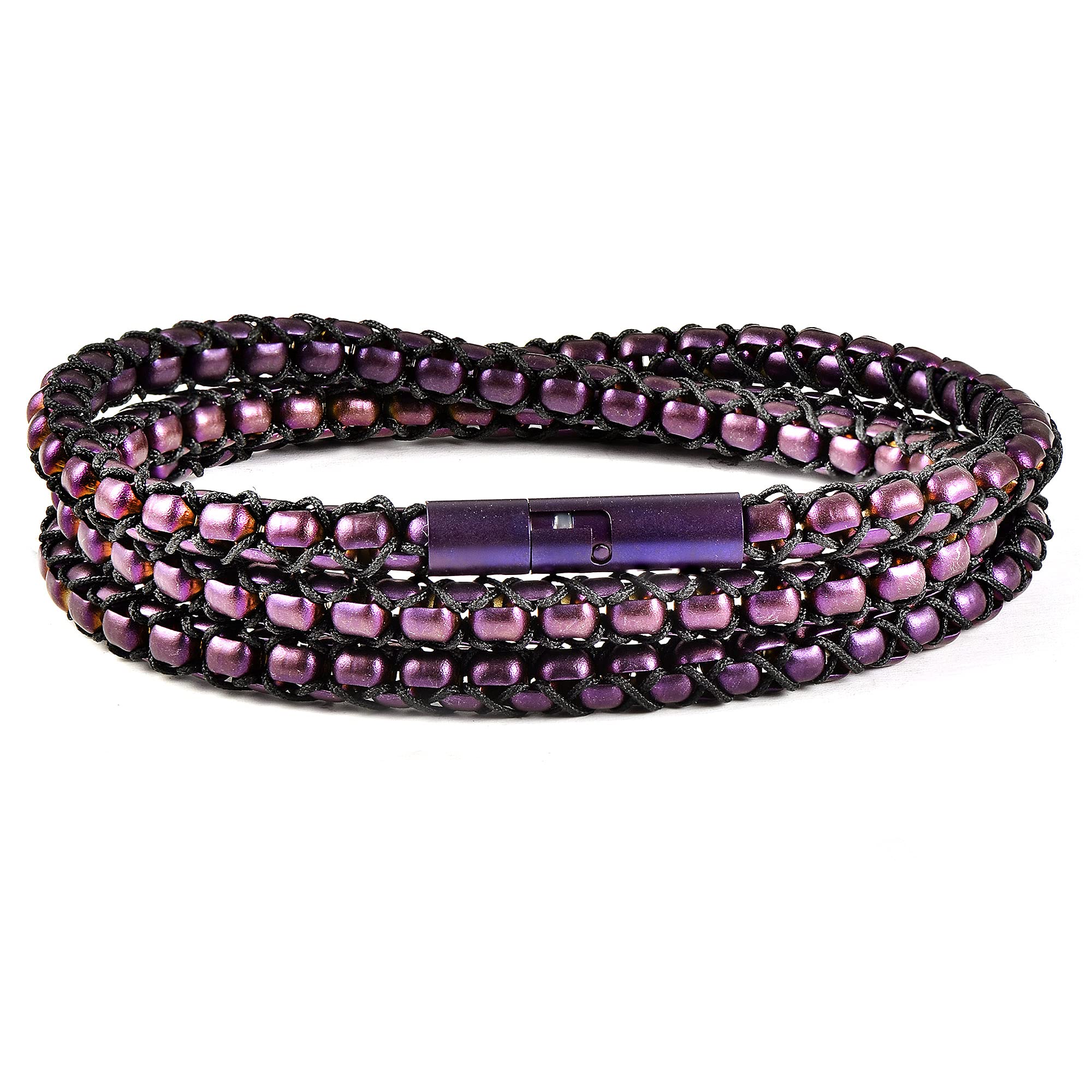Foto 2 pulgar | Collar Crisol, Acabado Mate, Acero Inoxidable Chapado En Morado - Venta Internacional.