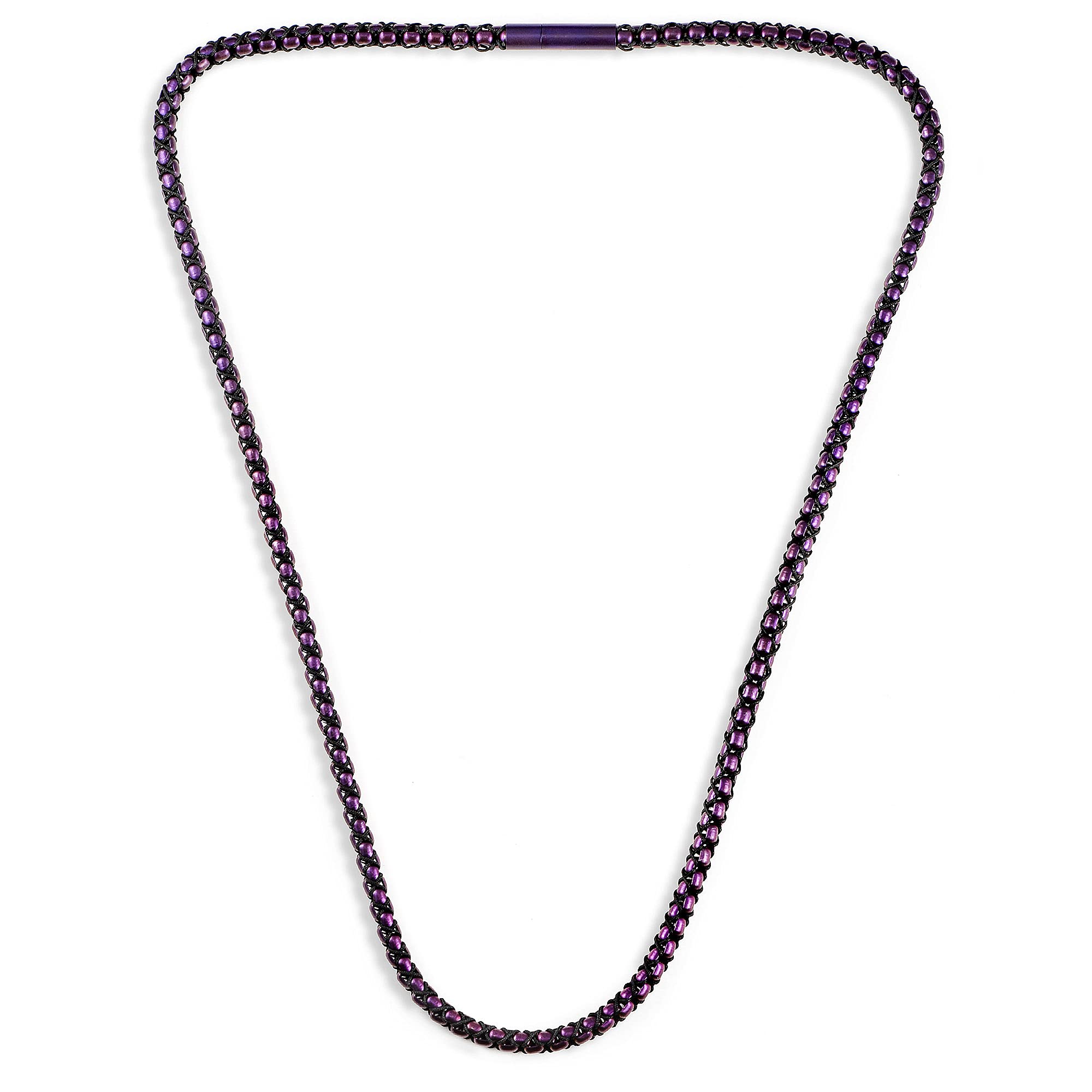 Foto 3 pulgar | Collar Crisol, Acabado Mate, Acero Inoxidable Chapado En Morado - Venta Internacional.