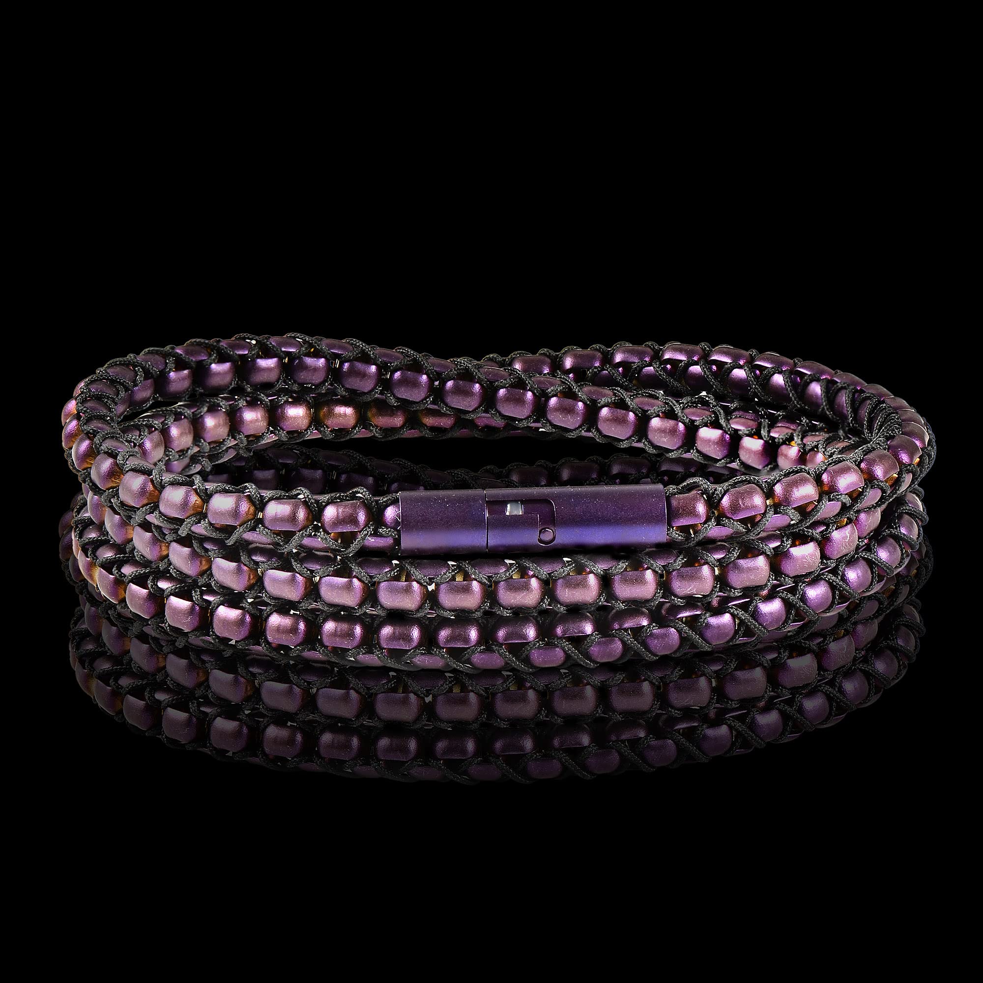 Foto 4 | Collar Crisol, Acabado Mate, Acero Inoxidable Chapado En Morado - Venta Internacional.