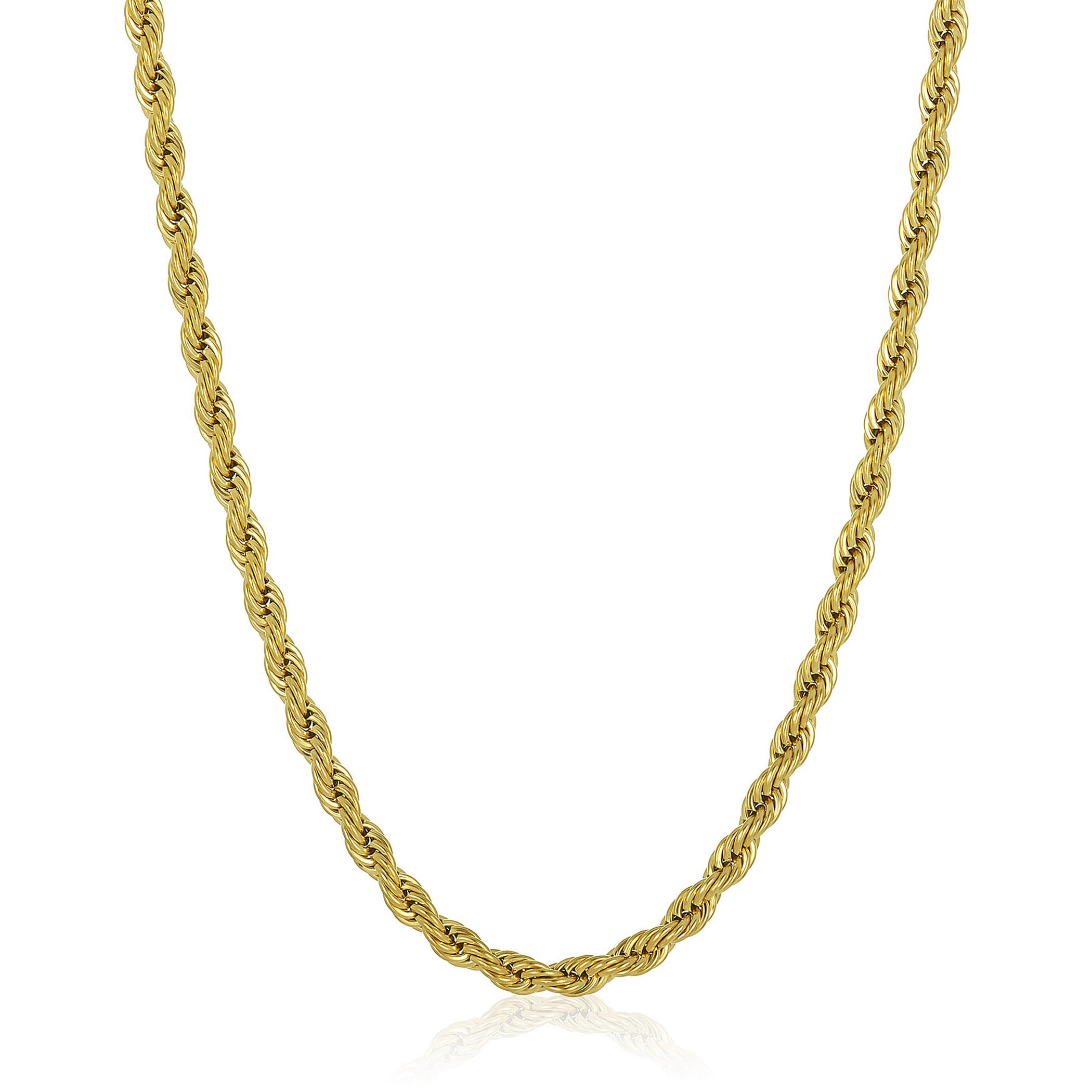 Collar West Coast Jewelry Crucible Para Hombre, Acero Chapado En Oro - Venta Internacional.