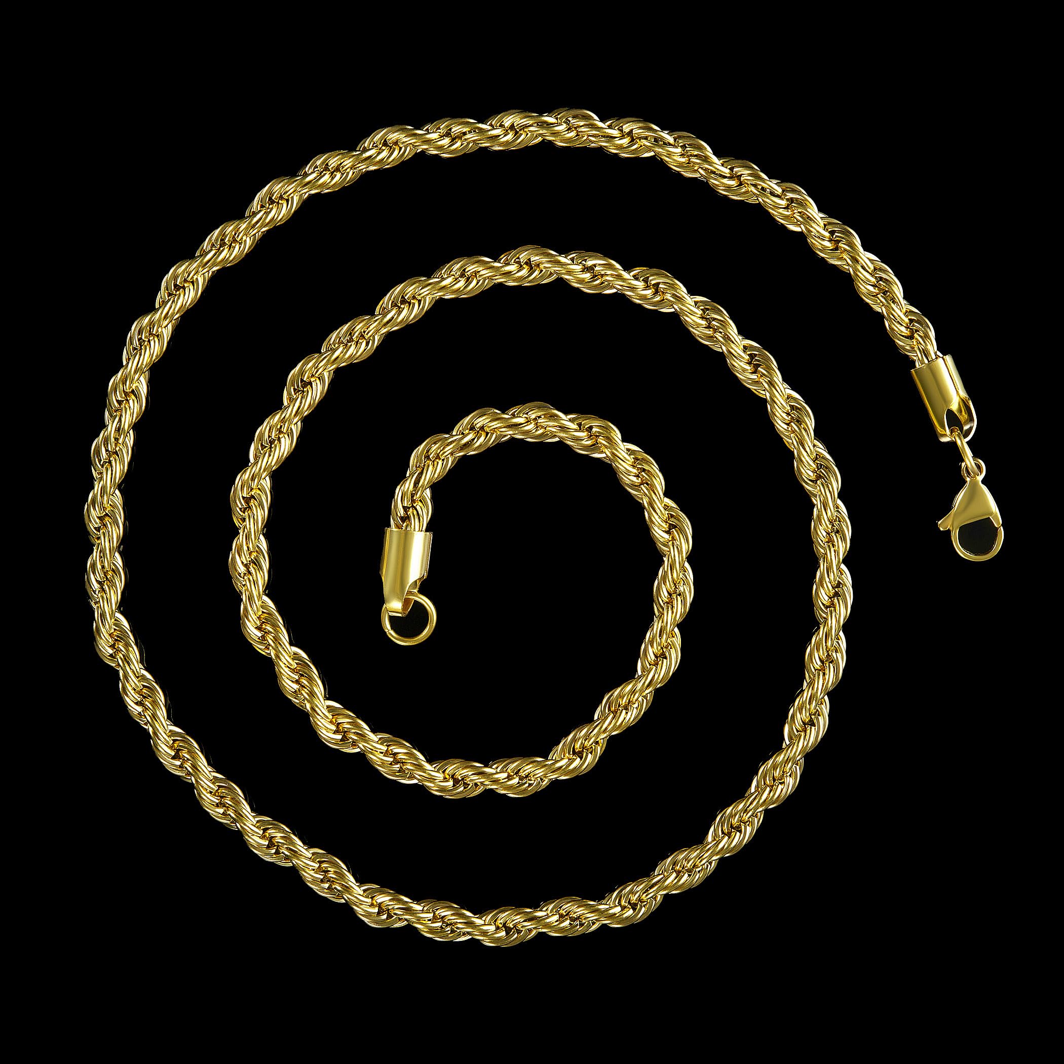 Foto 6 pulgar | Collar West Coast Jewelry Crucible Para Hombre, Acero Chapado En Oro - Venta Internacional.