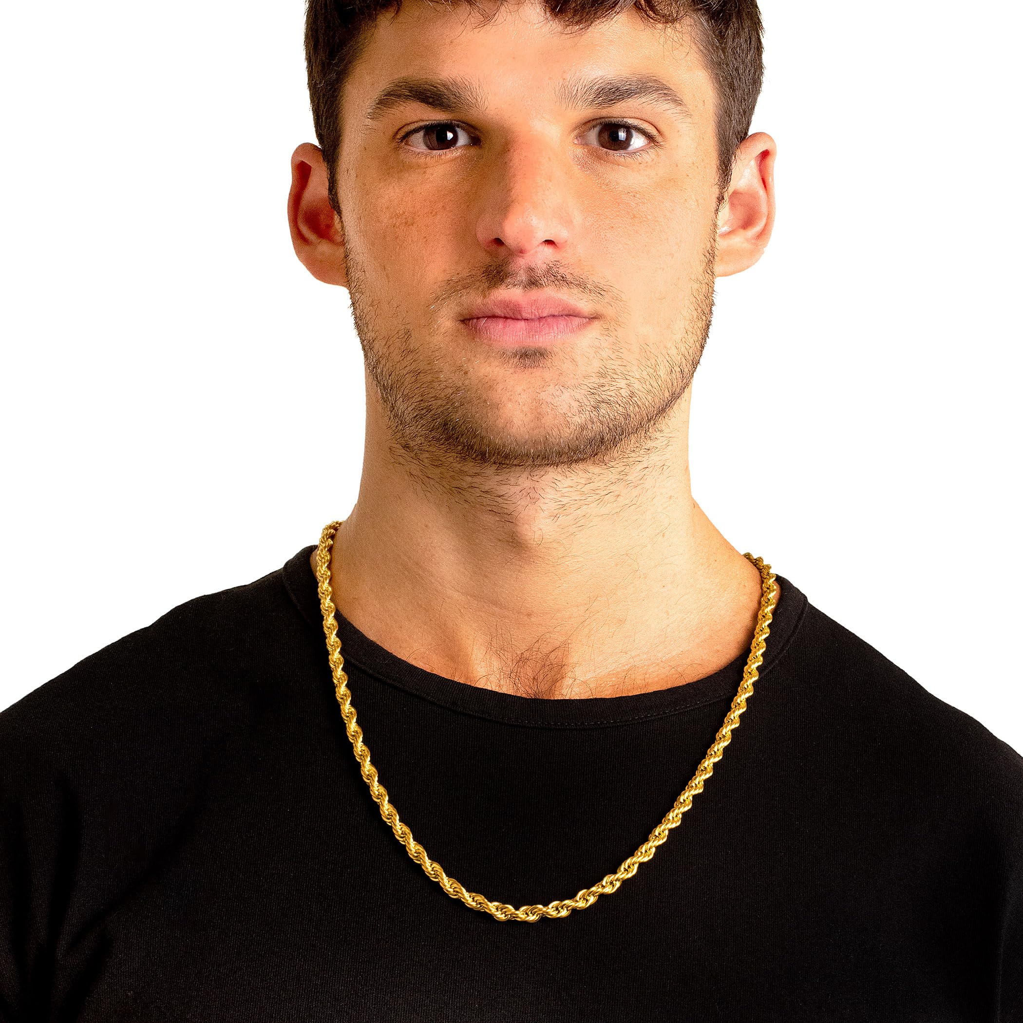 Foto 6 | Collar West Coast Jewelry Crucible Para Hombre, Acero Chapado En Oro - Venta Internacional.