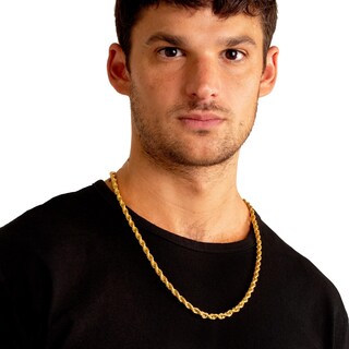 Foto 7 | Collar West Coast Jewelry Crucible Para Hombre, Acero Chapado En Oro - Venta Internacional.