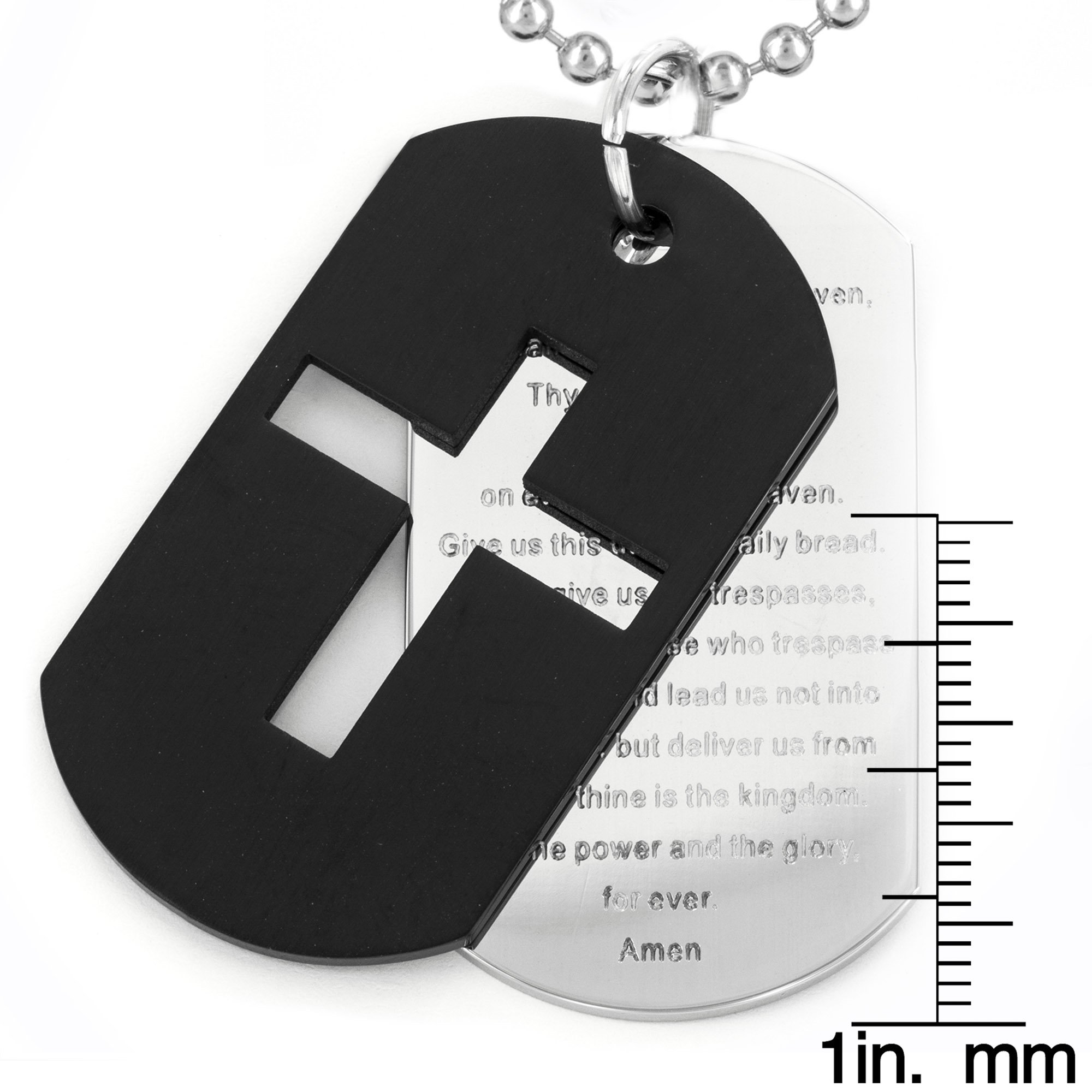 Foto 4 pulgar | Collar West Coast Jewelry De Acero Inoxidable Chapado En Negro Para Hombre - Venta Internacional.