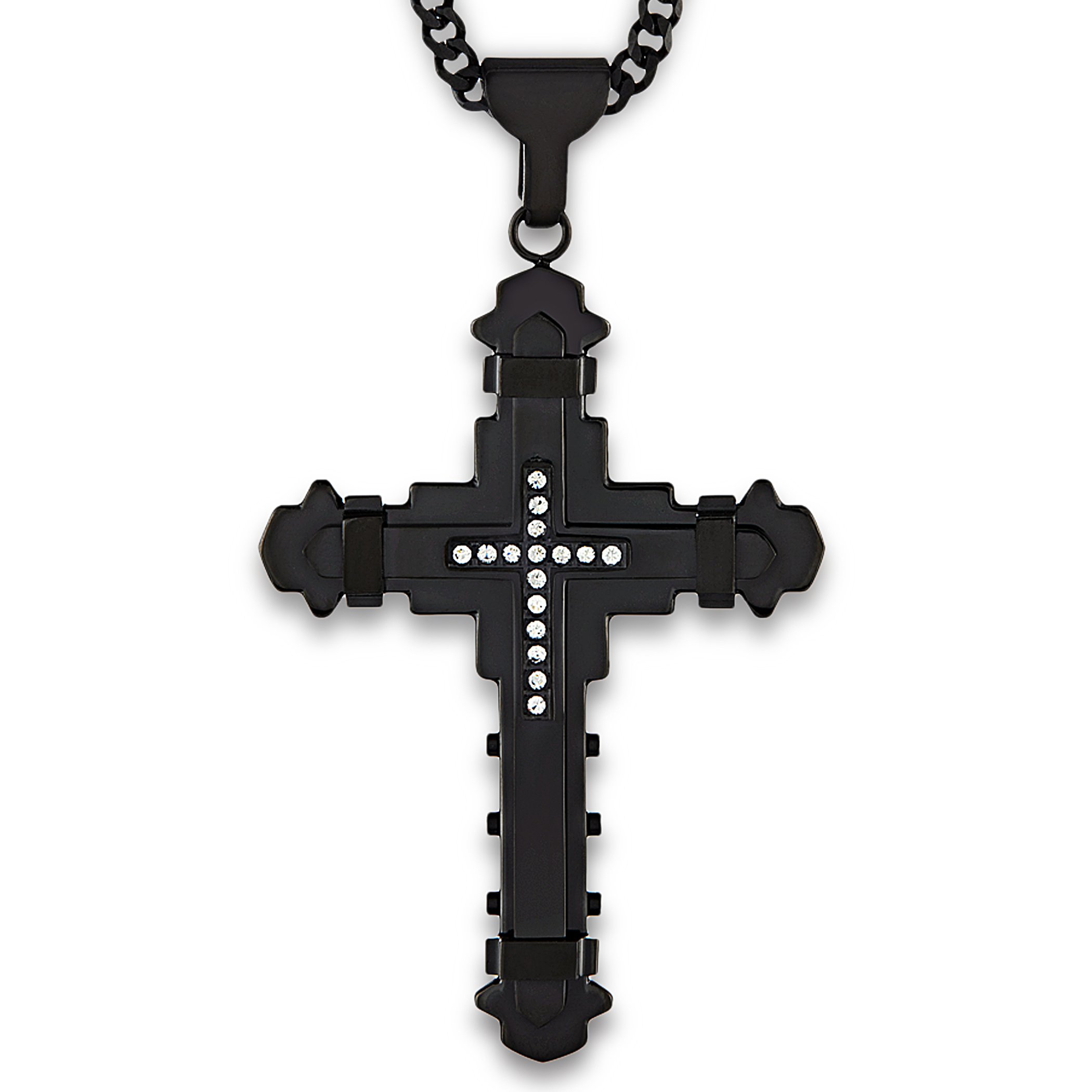 Foto 1 | Collar West Coast Jewelry De Acero Inoxidable Chapado En Negro Para Hombre - Venta Internacional.