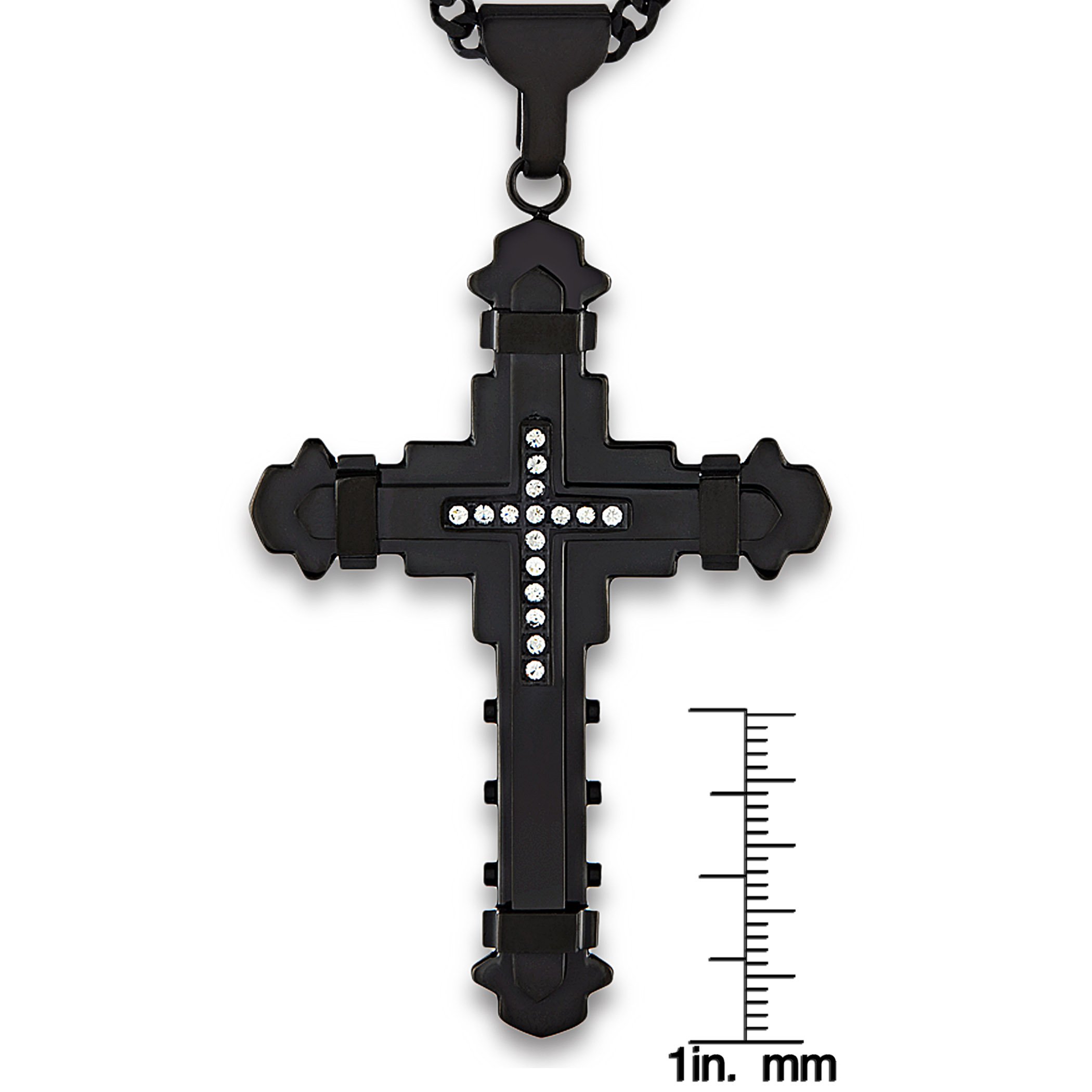 Foto 4 | Collar West Coast Jewelry De Acero Inoxidable Chapado En Negro Para Hombre - Venta Internacional.