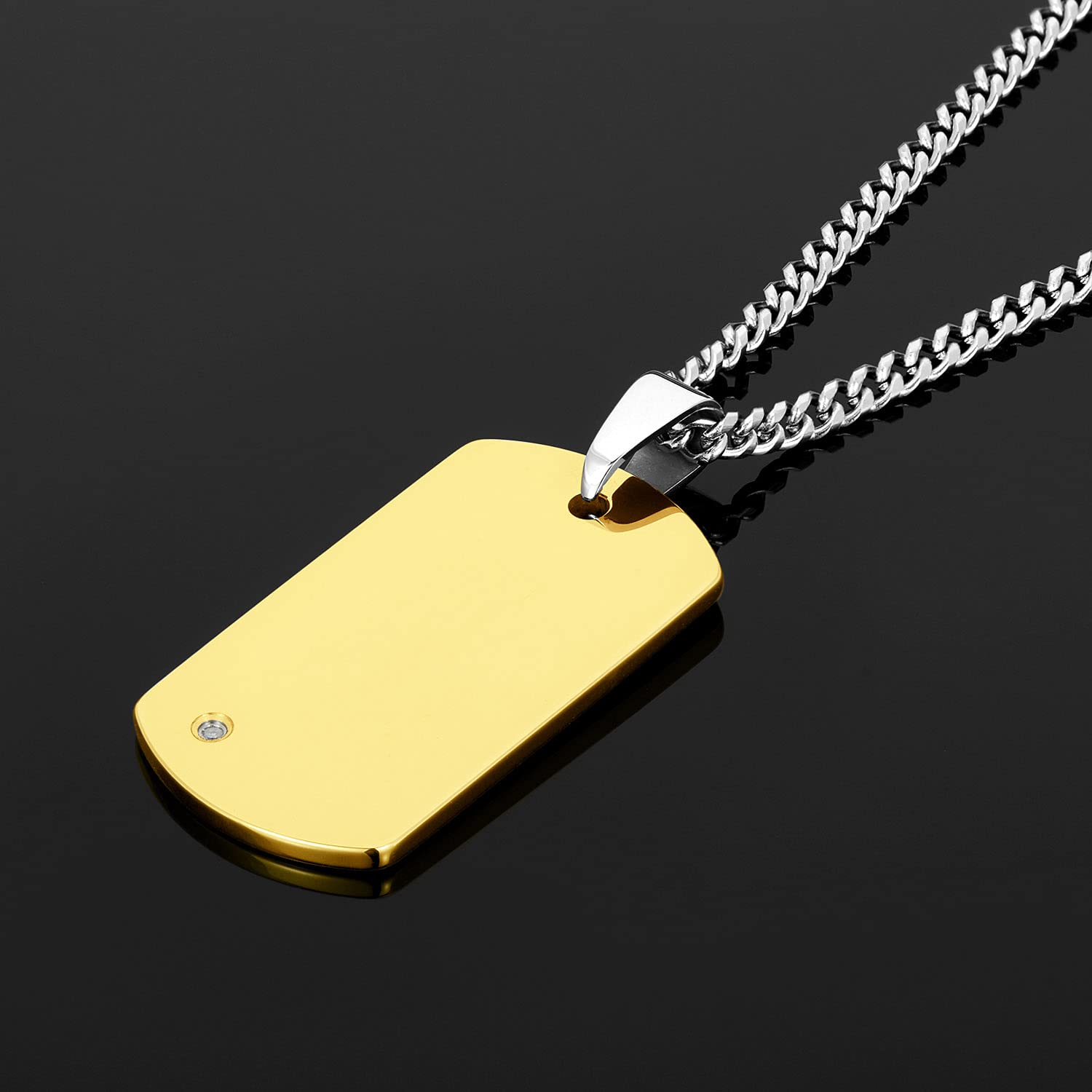 Foto 4 pulgar | Colgante West Coast Jewelry Crucible De Carburo De Tungsteno Chapado En Oro - Venta Internacional.