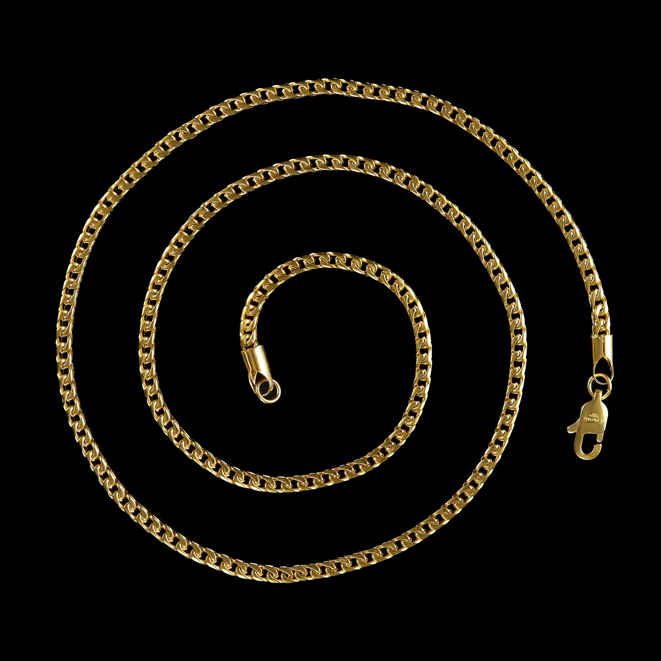 Foto 6 pulgar | Collar West Coast Jewelry Crucible Para Hombre, Cadena Franco De 22 Cm - Venta Internacional.