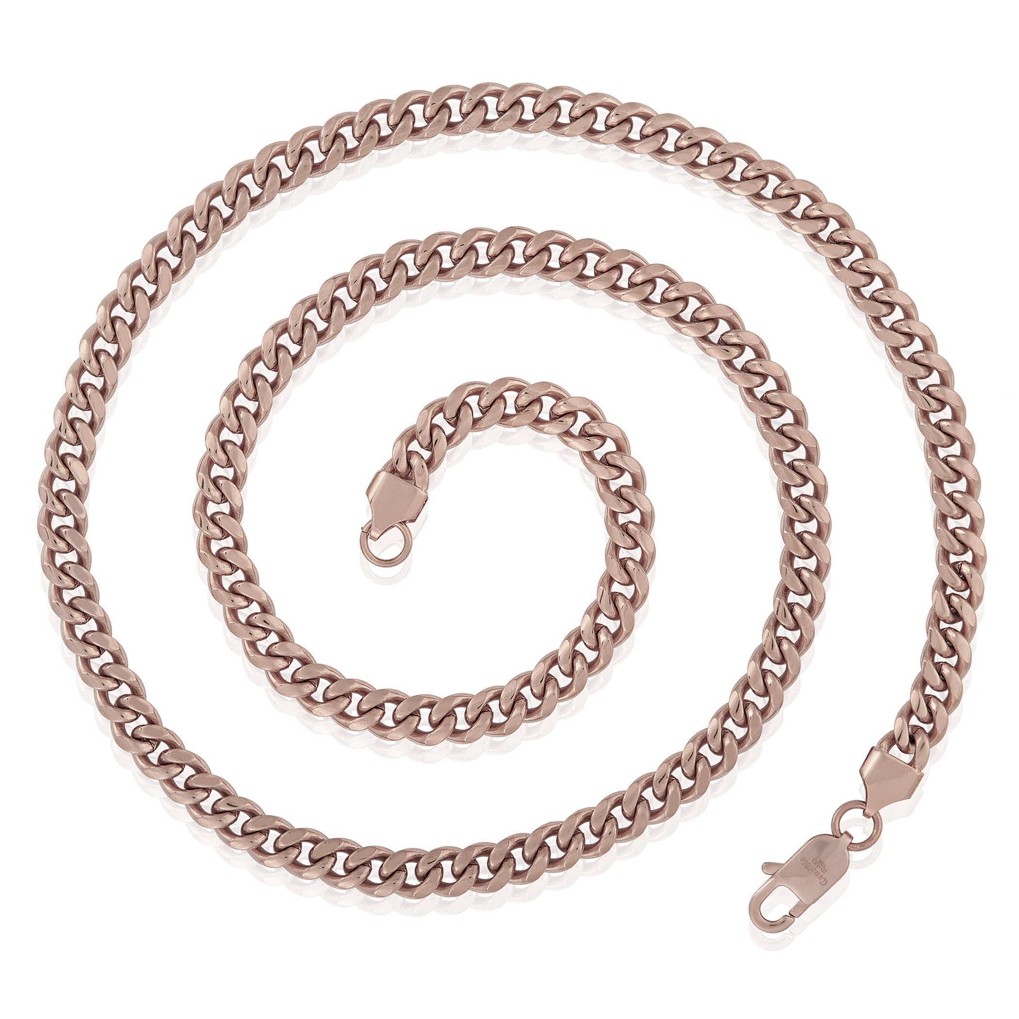 Foto 4 pulgar | Collar West Coast Jewelry Crucible Para Hombre, Oro Rosa Y Acero Inoxidable - Venta Internacional.