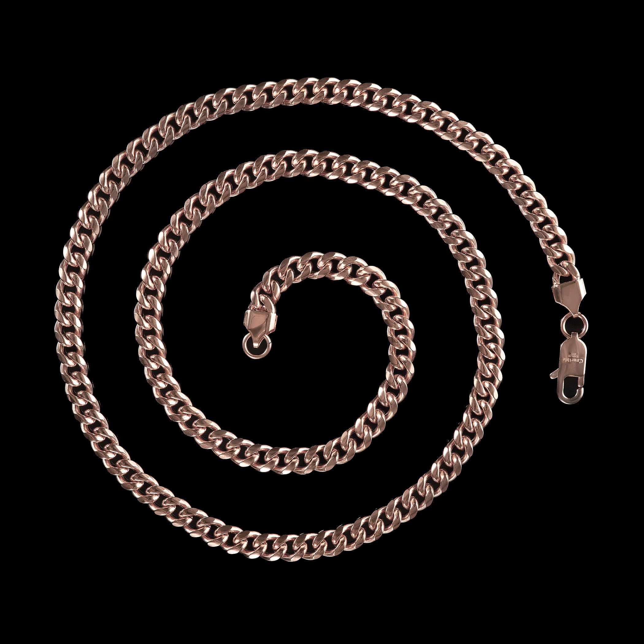 Foto 6 pulgar | Collar West Coast Jewelry Crucible Para Hombre, Oro Rosa Y Acero Inoxidable - Venta Internacional.