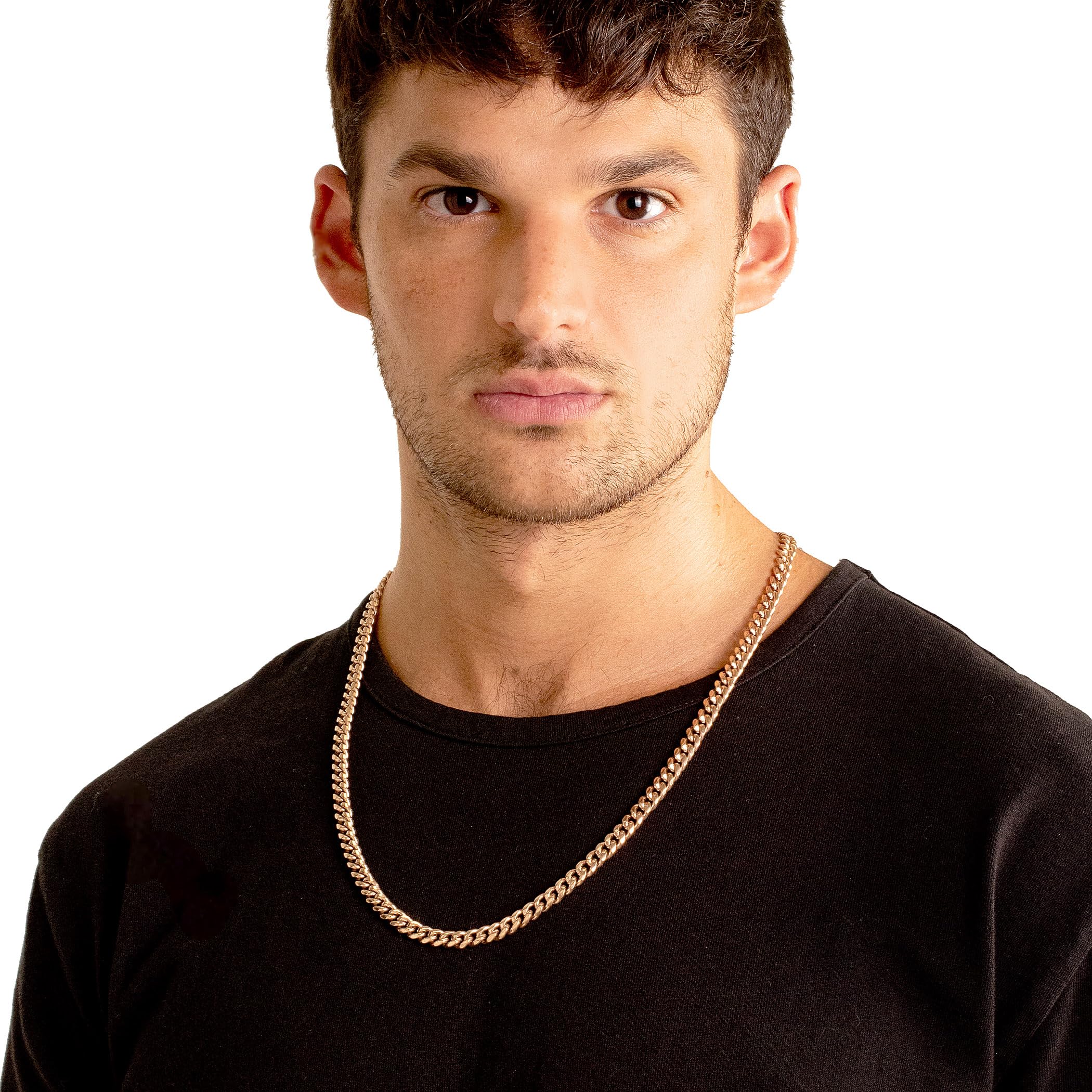 Foto 8 pulgar | Collar West Coast Jewelry Crucible Para Hombre, Oro Rosa Y Acero Inoxidable - Venta Internacional.