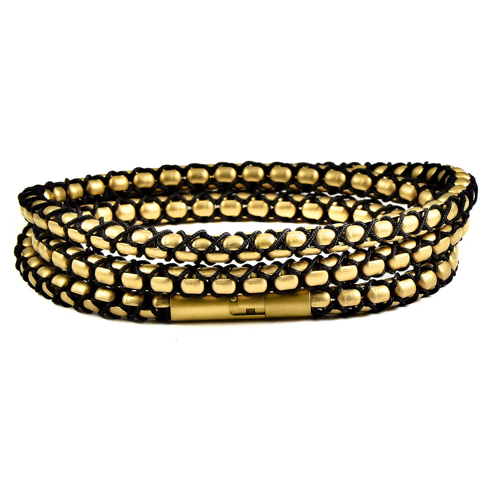 Collar Crisol De Acero Inoxidable Bañado En Oro Con Acabado Mate - Venta Internacional.