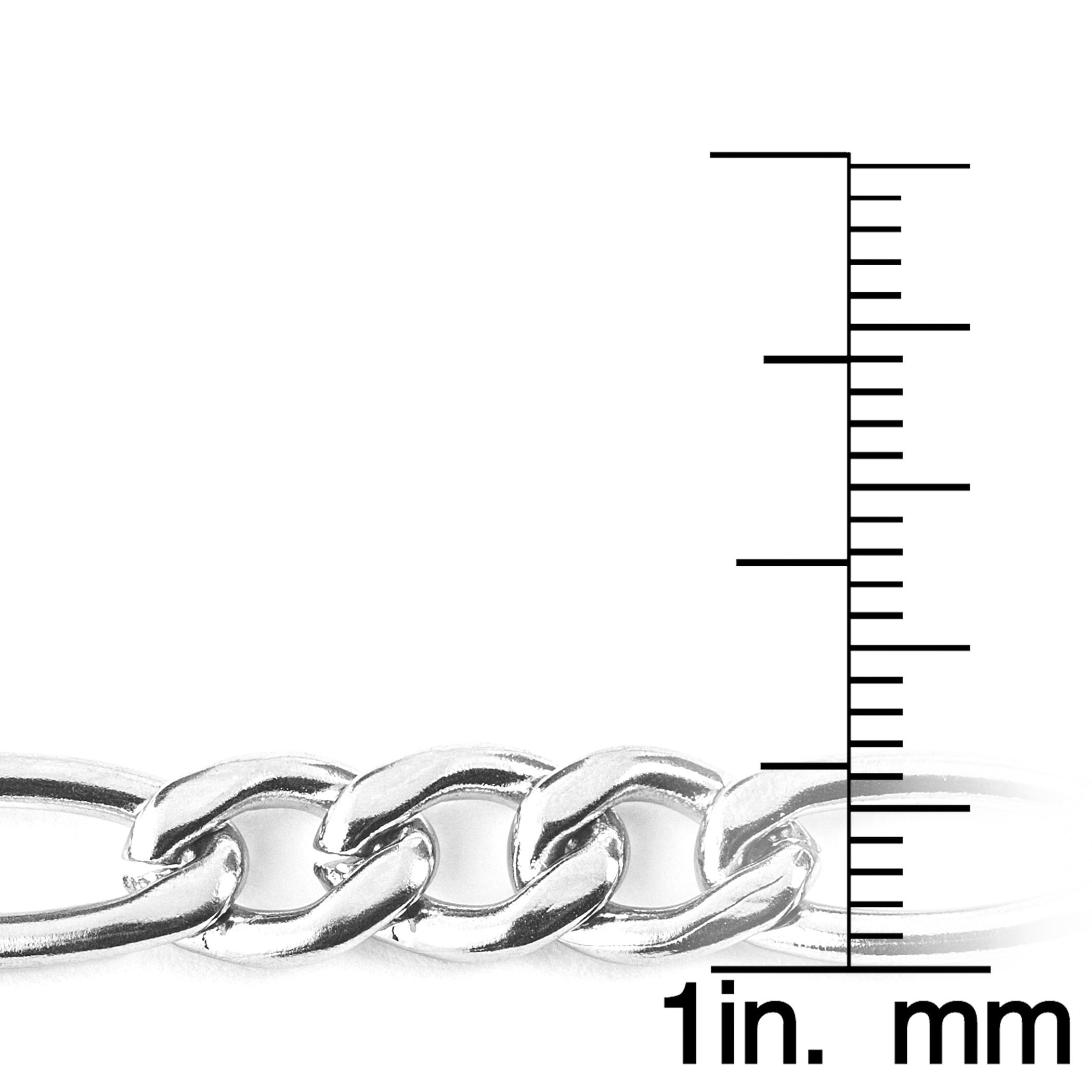 Foto 4 pulgar | Collar West Coast Jewelry De Acero Inoxidable Figaro De 7 Mm Y 60 Cm - Venta Internacional.