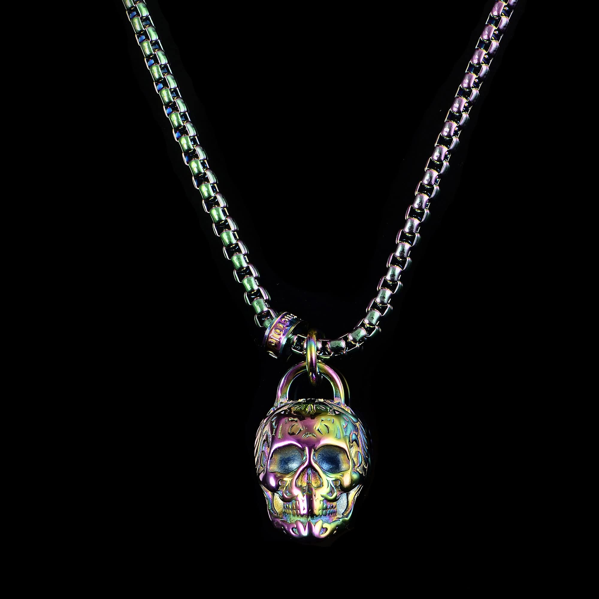 Foto 4 | Collar Crisol Envejecido Y Pulido Chapado En Iridiscente - Venta Internacional.
