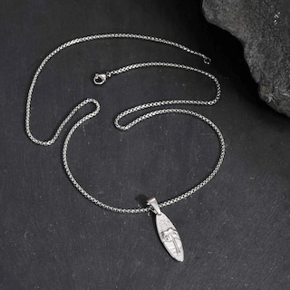 Foto 4 | Collar Chulada, Tabla De Surf Y Palemeras De Acero Inoxidable Hipoalergénico